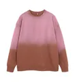 Sudadera oversize de felpa pesada con degradado de colores rosa y marrón efecto lavado - S / Tops / Marrón Degradado