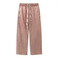 Pantaloni della tuta oversize 400G lavaggio a neve con elastico in vita e coulisse - Taglia S / Pantaloni e gonne / Marrone