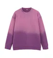 Oversized heavy French terry crewneck sweatshirt featuring a purple gradient wash finish - Gradient Purple