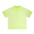 T-shirt oversize en pur coton 230g délavé avec dégradé de couleur vert citronné - S / Hauts / Vert Fluorescent Dégradé