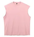 Débardeur sans manches en coton épais rose, style urbain ample pour hommes et femmes. - S / Hauts / Rose