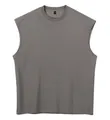 Débardeur sans manches en pur coton 210g pour hommes gris foncé avec coupe large style street - S / Hauts / Gris Terre