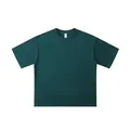 Zwaargewicht 260g katoenen oversized T-shirt in bosgroen met verlaagde schouders casual stijl - Donkergroen