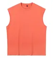Débardeur ample en coton lourd 210g orange corail vif pour hommes et femmes unisexe décontracté - S / Hauts / Orange