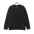 Sweat-shirt vintage délavé à l'acide gris anthracite en tissu French Terry doux - S / Hauts / Noir Lavé