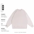 Sudadera oversize de cuello redondo en color albaricoque lavado de 350g - 3XL / Tops / Albaricoque