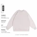 Vintage washed apricot oversized crewneck sweatshirt in heavy 350gsm cotton - 3XL / Tops / Apricot