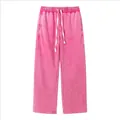Pantaloni sportivi rosa lavaggio acido vintage con vita elastica e vestibilità ampia - Taglia S / Pantaloni e gonne / Rosso rosa