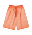 Vintage washed cotton shorts featuring a vibrant orange and pink ombre gradient effect - S / Bottoms / 300g / Orange