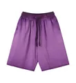 Retro washed purple gradient drawstring shorts featuring a unique distressed texture. - S / Bottoms / 300g / Purple Gradient
