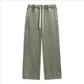 Pantaloni sportivi vintage verde oliva effetto lavato con coulisse e vita elastica - Taglia S / Pantaloni e gonne / Verde militare