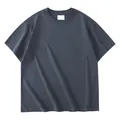 Premium zwaargewicht 280g katoenen oversized T-shirt met korte mouwen in donkergrijs antraciet - S / Tops / Erts Grijs