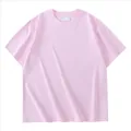 T-shirt oversize en coton lourd 280g rose clair avec design à épaules tombantes - Rose Sakura