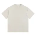 Heavyweight 260g vintage washed pure cotton t-shirt in distressed off-white loose fit - S / Tops / Dazzling Dirty White