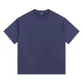 Vintage washed heavy weight cotton t-shirt in deep navy blue with loose fit style - S / Tops / Tie-Dye Navy Blue