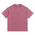 Heavyweight oversized vintage washed cotton short sleeve t-shirt in dusty rose pink - S / Tops / Batik Denim Ankola Red