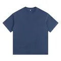 Premium oversized vintage washed heavyweight cotton t-shirt in blue with faded texture - S / Tops / Dazzling Denim Blue