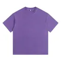 Heavyweight vintage washed purple cotton T-shirt with a loose fit and distressed finish. - S / Tops / Dazzling Purple