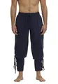 Marineblaue Männer Mittelalter Wikinger Hose aus Baumwolle mit Knöchelschnürung - M / Unterteile / Marineblau