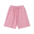 Premium comfortable loose fit pink cotton casual shorts for men with adjustable drawstring waist - S / Bottoms / Pink