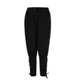 Pantaloni medievali pirata vichinghi neri in cotone e lino con lacci alle caviglie - Taglia M / Pantaloni e gonne / Nero