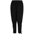Pantaloni medievali da pirata neri da uomo con lacci alle caviglie e vita regolabile - Taglia M / Pantaloni e gonne / Nero