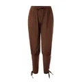 Pantaloni da pirata medievale da uomo con lacci alle caviglie in marrone - Marrone