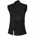 Detailed medieval Renaissance suede vest with buckle straps for stage performance - S / Black
