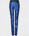 Professionelle, schmale, königsblaue Paillettenhose für Herren für Bühne und Partys - Blau