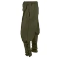 Pantalones de pirata vintage medievales para hombre con cordones para cosplay y teatro - M / Bottoms / Verde