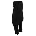 Detalle lateral de pantalones piratas medievales negros con cordones - M / Bottoms / Negro