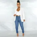Eleganter weißer Langarm-Blazer mit Puffärmeln für einen raffinierten, femininen Look. - S / Oberteile / Weiß