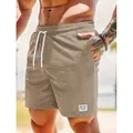 Bequeme Herren-Cord-Shorts in Khaki mit verstellbarem Kordelzug am elastischen Bund - S / Unterteile / Khaki