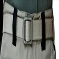 Detailansicht der beigen taktischen Trainingshose mit integriertem Webgürtel und Schnalle - Einheitsgröße / Unterteile / 140g, Länge 125cm, Breite 3.8cm / Gürtel
