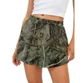 Short décontracté pour femme avec imprimé camouflage forêt 3D réaliste et feuilles - S / Bas / Style 19 (Camouflage Forêt Réaliste)