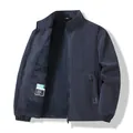 Donkerblauwe herenjack met opstaande kraag, ademend lichtgewicht windjack voor buiten - M / Tops / Zwart