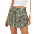 Short décontracté pour femme avec imprimé camouflage 3D et taille élastique. - S / Bas / Style 28 (Camouflage Écorce d'arbre HD)