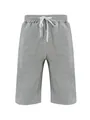 Front view of men's grey casual shorts with elastic waistband and drawstring - S / Bottoms / Light Gray