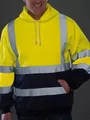 High-visibility men's reflective hoodie with fleece lining for outdoor safety - S / Tops / Neon Yellow