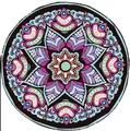 Motif mandala coloré pour un châle de plage en mousseline de style bohème chic - Fleur Octogonale Bohème
