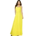 Robe maxi élégante jaune citron à usages multiples pour demoiselles d'honneur ou soirées - Jaune