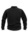 Dettaglio felpa tattica in pile nero con collo a lupetto e cerniere sulle spalle - XL / Top / Nero