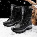 Waterproof black outdoor snow boots with warm fleece lining and non-slip rubber soles. - 41 / Black