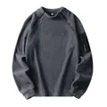 Felpa tattica da uomo in pile grigio con collo alto e tasca sulla manica con zip - Taglia M / Top / Grigio scuro
