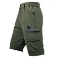 Men's army green tactical cargo shorts with multi-pocket design for outdoor wear - S / Bottoms / Army Green