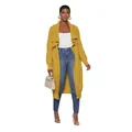 Vollansicht eines senfgelben Damen-Strickcardigans im entspannten und lässigen Stil - S / Oberteile / Gelb