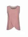 Camiseta de lactancia rosa sin mangas con diseño cruzado para premamá y parto - Rosa