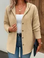 Detaillierte Ansicht einer gesteppten Kapuzenjacke für Damen in Khaki mit Rauten - S / Oberteile / Gelb