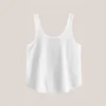 Basis wit mouwloos topje met ronde hals voor dames perfect voor de warme zomer - S / Tops / Wit
