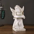 European retro resin angel candle holder ornament, left-facing style home decoration - Angel Candlestick - Left Facing